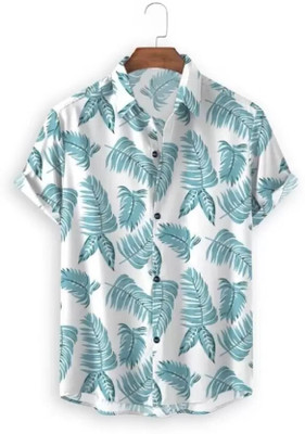 ISUEL Febb Men Solid Casual White, Light Green Shirt