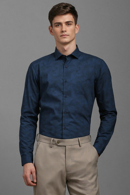 LOUIS PHILIPPE Men Printed Formal Blue Shirt