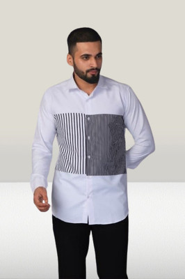 Vilantra Fashion Men Printed Casual White Shirt