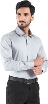 LOUIS STITCH Men Solid Casual Grey Shirt