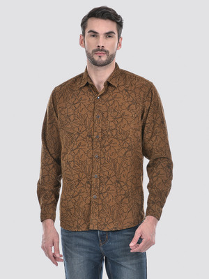 NUMERO UNO Men Printed Casual Brown Shirt
