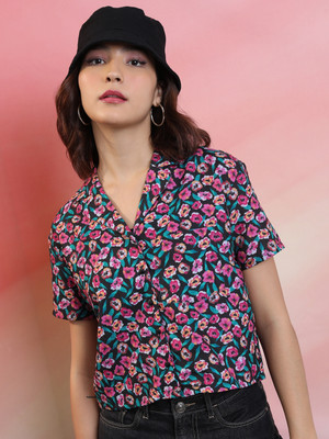 Tokyo Talkies Women Printed Casual Multicolor Shirt