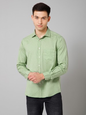 CANTABIL Men Printed Casual Light Green Shirt