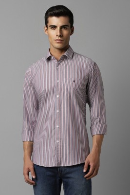 LOUIS PHILIPPE Men Striped Casual Purple, White Shirt