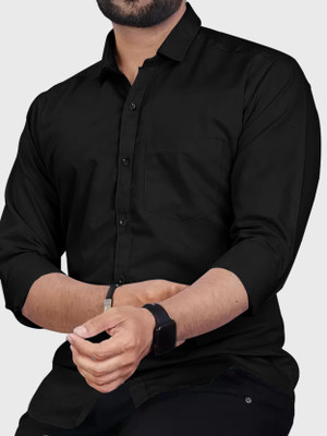 EyeBogler Men Striped Casual Black Shirt