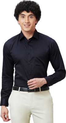 Raymond Men Self Design Formal Dark Blue Shirt