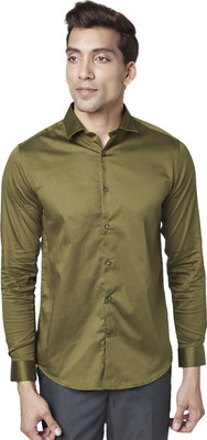 Byford by Pantaloons Men Solid Casual Green Shirt