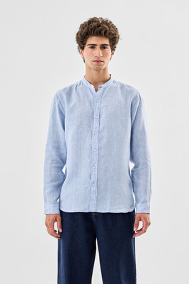 Snitch Men Solid, Self Design Beach Wear Light Blue Shirt