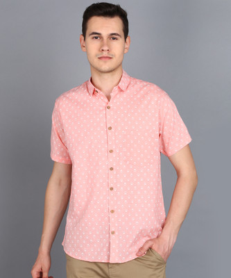 Blocks Of India Men Printed Casual Pink Shirt
