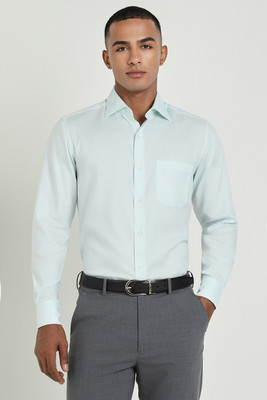 Allen Solly Men Self Design Formal Blue Shirt