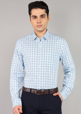 ARROW Men Checkered Formal Blue Shirt