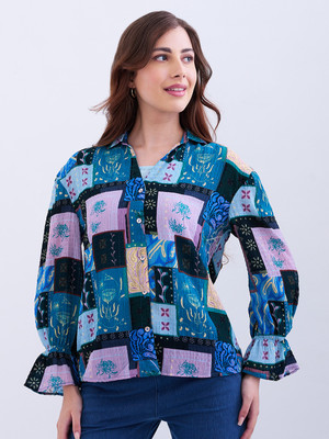 Spykar Women Printed Casual Multicolor Shirt