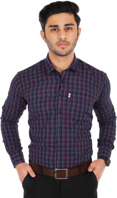 Arthz Fab Trend Men Checkered Casual Dark Blue, Green, Red Shirt