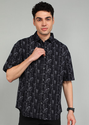 WROGN Men Printed Casual Black Shirt