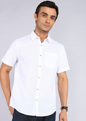 WROGN Men Solid Casual White Shirt
