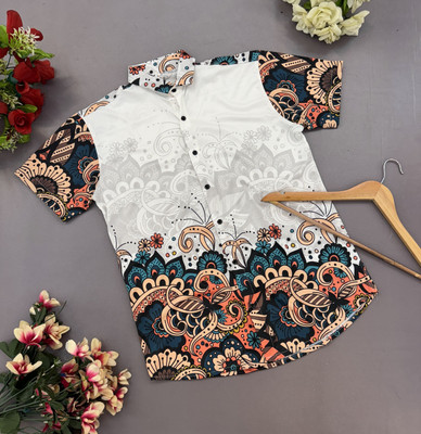 SHFASHION Men Printed Casual Multicolor Shirt