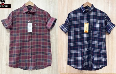 FREAKS Men Checkered Casual Multicolor Shirt(Pack of 2)