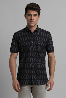 Simon Carter London Men Printed Casual Black Shirt