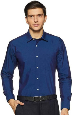 Allen Solly Men Self Design Casual Blue Shirt