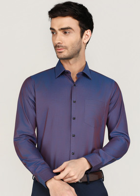 VAN HEUSEN Men Solid Formal Purple Shirt