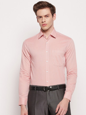 CANTABIL Men Self Design Formal Pink Shirt
