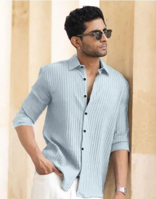 SHFASHION Men Striped Casual Multicolor Shirt