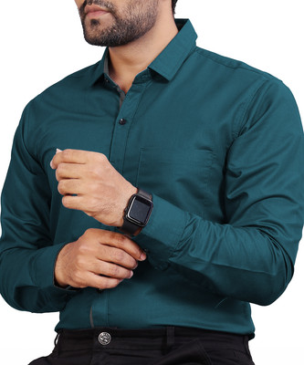 METRONAUT Men Solid Formal Dark Blue Shirt