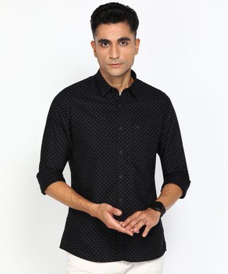 PETER ENGLAND Men Printed Casual Black Shirt