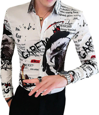 V21 Women Printed Casual White, Black Shirt