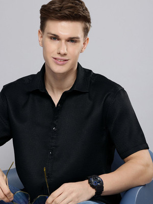 AEROPOSTALE Men Self Design Casual Black Shirt