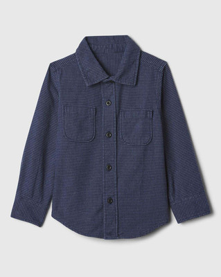 GAP Baby Boys Self Design Casual Dark Blue Shirt