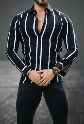 DEVU FASHION Men Solid Casual Black Shirt