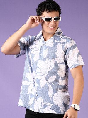 V-MART Men Printed Casual Blue Shirt
