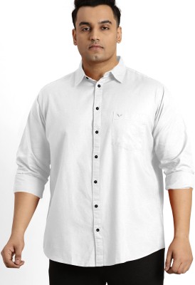 js studio Men Solid Formal White Shirt