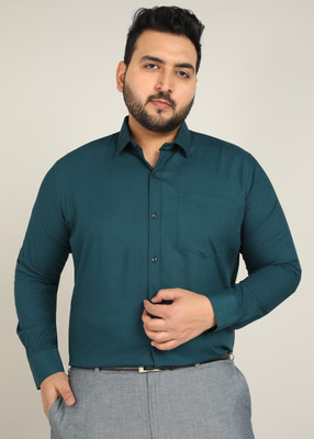 METRONAUT PLUS Men Solid Formal Green Shirt
