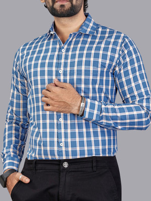 MILDIN Men Checkered Formal Multicolor Shirt
