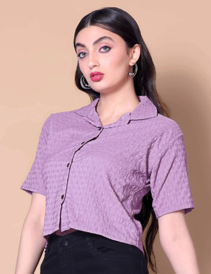 dream believe fashion Women Solid Casual Green Shirt