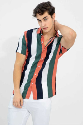 SH FSN Men Striped Casual Multicolor Shirt