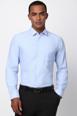 PETER ENGLAND Men Self Design Casual Blue Shirt