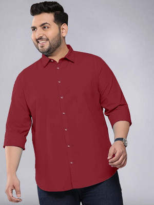 METRONAUT PLUS Men Solid Casual Red Shirt