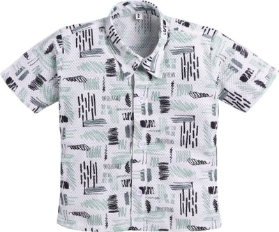 Fourfolds Boys Printed Casual Multicolor Shirt