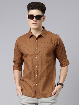 METRONAUT Men Printed Casual Yellow, Blue Shirt