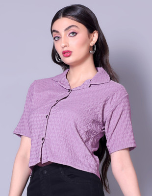 dream believe fashion Women Self Design Casual Multicolor Shirt