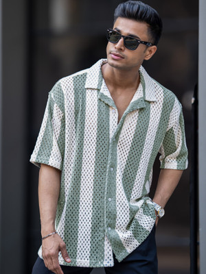 MANIAC Men Self Design Casual Multicolor Shirt
