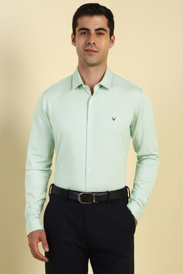 Allen Solly Men Solid Formal Light Green Shirt