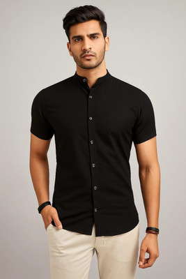 RAREMARK Men Solid Formal Black Shirt