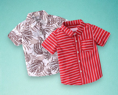 AMBARDI FASHION Boys Printed, Striped Casual Multicolor Shirt