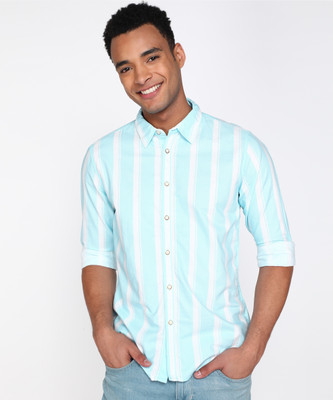 Pepe Jeans Men Striped Casual Blue Shirt