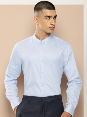 INVICTUS Men Printed Formal Blue Shirt