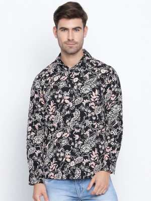 OXOLLOXO Men Printed Casual Black Shirt